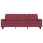 Sofá de 3 plazas de tela rojo tinto 180 cm de , Sofás - Ref: Foro24-359405, Precio: 260,77 €, Descuento: %