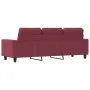 Sofá de 3 plazas de tela rojo tinto 180 cm de , Sofás - Ref: Foro24-359405, Precio: 243,94 €, Descuento: %