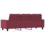 Sofá de 3 plazas de tela rojo tinto 180 cm de , Sofás - Ref: Foro24-359405, Precio: 260,77 €, Descuento: %
