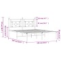 Estructura de cama con cabecero metal blanca 160x200 cm de , Camas y somieres - Ref: Foro24-374391, Precio: 104,30 €, Descuen...