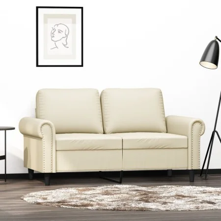 Sofá de 2 plazas de cuero sintético color crema 120 cm de , Sofás - Ref: Foro24-359500, Precio: 216,01 €, Descuento: %
