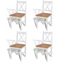 Sillas de comedor 4 unidades madera de pino blanco en Sillas de comedor | Comprar online en Foru.es