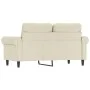 Sofá de 2 plazas de cuero sintético color crema 120 cm de , Sofás - Ref: Foro24-359500, Precio: 216,01 €, Descuento: %