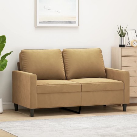 Sofá de 2 plazas terciopelo marrón 120 cm de , Sofás - Ref: Foro24-359196, Precio: 192,77 €, Descuento: %