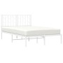 Estructura de cama de metal con cabecero blanca 120x190 cm de , Camas y somieres - Ref: Foro24-374483, Precio: 88,75 €, Descu...