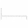 Estructura de cama de metal con cabecero blanca 120x190 cm de , Camas y somieres - Ref: Foro24-374483, Precio: 88,75 €, Descu...