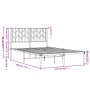 Estructura de cama de metal con cabecero blanca 120x190 cm de , Camas y somieres - Ref: Foro24-374483, Precio: 88,75 €, Descu...