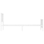 Estructura cama metal con cabecero y pie cama blanca 90x200 cm de , Camas y somieres - Ref: Foro24-374497, Precio: 76,96 €, D...