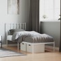 Estructura de cama de metal con cabecero blanco 75x190 cm de , Camas y somieres - Ref: Foro24-374476, Precio: 55,93 €, Descue...