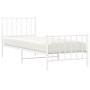 Estructura cama metal con cabecero y pie cama blanca 80x200 cm de , Camas y somieres - Ref: Foro24-374495, Precio: 64,23 €, D...