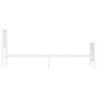 Estructura cama metal con cabecero y pie cama blanca 80x200 cm de , Camas y somieres - Ref: Foro24-374495, Precio: 64,23 €, D...