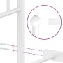 Estructura cama metal con cabecero y pie cama blanca 80x200 cm de , Camas y somieres - Ref: Foro24-374495, Precio: 64,23 €, D...