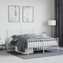 Estructura cama metal cabecero y pie de cama blanco 140x190 cm de , Camas y somieres - Ref: Foro24-374504, Precio: 96,65 €, D...