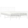 Estructura cama metal cabecero y pie de cama blanco 140x190 cm de , Camas y somieres - Ref: Foro24-374504, Precio: 96,65 €, D...