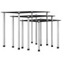 Mesas apilables 3 unidades vidrio templado negro de vidaXL, Mesas auxiliares - Ref: Foro24-249527, Precio: 46,28 €, Descuento: %