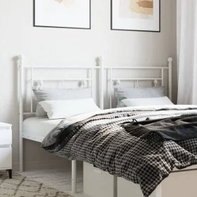 Cabecero de metal blanco 150 cm de , Cabeceros y pies de cama - Ref: Foro24-374422, Precio: 39,12 €, Descuento: %