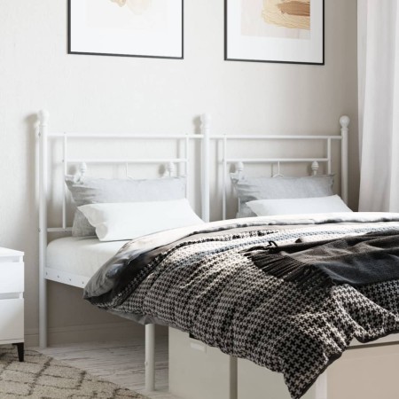 Cabecero de metal blanco 150 cm de , Cabeceros y pies de cama - Ref: Foro24-374422, Precio: 40,91 €, Descuento: %