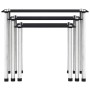 Mesas apilables 3 unidades vidrio templado negro de vidaXL, Mesas auxiliares - Ref: Foro24-249527, Precio: 47,23 €, Descuento: %