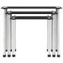 Mesas apilables 3 unidades vidrio templado negro de vidaXL, Mesas auxiliares - Ref: Foro24-249527, Precio: 46,28 €, Descuento: %