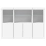 Aparadores con luces LED 3 piezas madera de ingeniería blanco de , Aparadores - Ref: Foro24-3209107, Precio: 244,36 €, Descue...