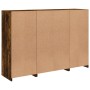 Aparador con luz LED 3 pzas madera de ingeniería roble ahumado de , Aparadores - Ref: Foro24-3209111, Precio: 206,92 €, Descu...