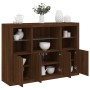 Aparador con luz LED 3 pzas madera de ingeniería marrón roble de , Aparadores - Ref: Foro24-3209113, Precio: 218,97 €, Descue...