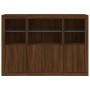 Aparador con luz LED 3 pzas madera de ingeniería marrón roble de , Aparadores - Ref: Foro24-3209113, Precio: 218,97 €, Descue...