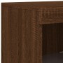 Aparador con luz LED 3 pzas madera de ingeniería marrón roble de , Aparadores - Ref: Foro24-3209113, Precio: 218,97 €, Descue...