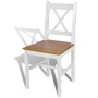 Sillas de comedor 4 unidades madera de pino blanco en Sillas de comedor | Comprar online en Foru.es