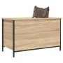 Sonoma Aufbewahrungsbank aus Eichenholz 80x42,5x50 cm von , Bänke für Hallen und Lager - Ref: Foro24-839014, Preis: 78,29 €, ...