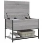 Sonoma gray engineered wood storage bench 70x42.5x47 cm by , Benches for halls and storage - Ref: Foro24-839021, Price: 55,04...