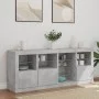 Sideboard mit betongrauen LED-Leuchten 164x37x67 cm von , Sideboards - Ref: Foro24-3209054, Preis: 217,36 €, Rabatt: %