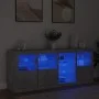 Aparador con luces LED gris hormigón 164x37x67 cm de , Aparadores - Ref: Foro24-3209054, Precio: 217,36 €, Descuento: %