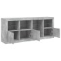 Aparador con luces LED gris hormigón 164x37x67 cm de , Aparadores - Ref: Foro24-3209054, Precio: 222,46 €, Descuento: %