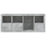 Aparador con luces LED gris hormigón 164x37x67 cm de , Aparadores - Ref: Foro24-3209054, Precio: 222,46 €, Descuento: %