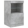 Aparador con luces LED gris hormigón 164x37x67 cm de , Aparadores - Ref: Foro24-3209054, Precio: 222,46 €, Descuento: %
