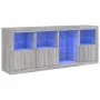 Aparador con luces LED gris Sonoma 164x37x67 cm de , Aparadores - Ref: Foro24-3209056, Precio: 195,80 €, Descuento: %