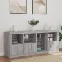Aparador con luces LED gris Sonoma 164x37x67 cm de , Aparadores - Ref: Foro24-3209056, Precio: 195,80 €, Descuento: %