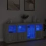Aparador con luces LED gris Sonoma 164x37x67 cm de , Aparadores - Ref: Foro24-3209056, Precio: 195,80 €, Descuento: %
