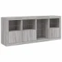 Aparador con luces LED gris Sonoma 164x37x67 cm de , Aparadores - Ref: Foro24-3209056, Precio: 195,80 €, Descuento: %