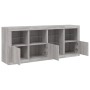 Aparador con luces LED gris Sonoma 164x37x67 cm de , Aparadores - Ref: Foro24-3209056, Precio: 202,18 €, Descuento: %