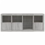 Aparador con luces LED gris Sonoma 164x37x67 cm de , Aparadores - Ref: Foro24-3209056, Precio: 202,18 €, Descuento: %