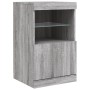 Aparador con luces LED gris Sonoma 164x37x67 cm de , Aparadores - Ref: Foro24-3209056, Precio: 202,18 €, Descuento: %