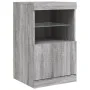Aparador con luces LED gris Sonoma 164x37x67 cm de , Aparadores - Ref: Foro24-3209056, Precio: 195,80 €, Descuento: %