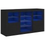 Aparador con luces LED negro 123x37x67 cm de , Aparadores - Ref: Foro24-3209080, Precio: 188,18 €, Descuento: %