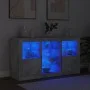 Aparador con luces LED gris hormigón 123x37x67 cm de , Aparadores - Ref: Foro24-3209082, Precio: 164,41 €, Descuento: %