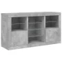 Aparador con luces LED gris hormigón 123x37x67 cm de , Aparadores - Ref: Foro24-3209082, Precio: 164,41 €, Descuento: %