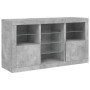 Aparador con luces LED gris hormigón 123x37x67 cm de , Aparadores - Ref: Foro24-3209082, Precio: 167,36 €, Descuento: %
