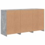 Aparador con luces LED gris hormigón 123x37x67 cm de , Aparadores - Ref: Foro24-3209082, Precio: 167,36 €, Descuento: %