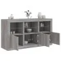 Aparador con luces LED gris Sonoma 123x37x67 cm de , Aparadores - Ref: Foro24-3209063, Precio: 152,33 €, Descuento: %